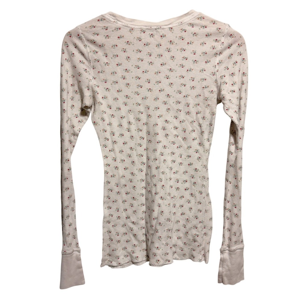 VTG Y2K American Eagle Ditsy Floral Waffle Knit Thermal Fits Size S Fairy Grunge - Picture 4 of 7